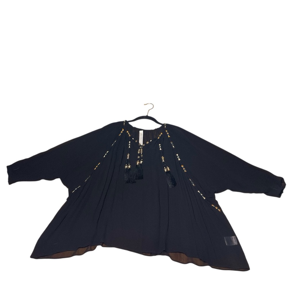 STEPHANIE VAILLE Moon Top Size 8 Oversized Sheer Viscose Whimsigoth Grunge